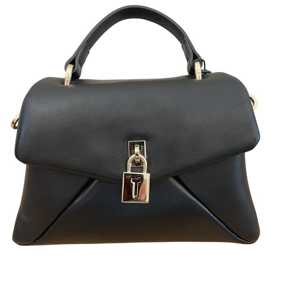 Ted Baker Crossbody Bag Womens Small Black Leather Chic Padlock Luxury Handbag